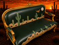 Vintage Victorian King and Pawns bench/couch